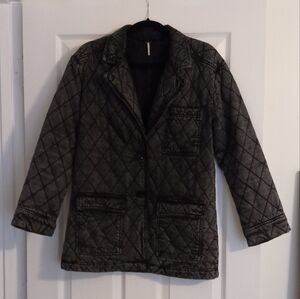 YFB size XS charcoal quilted denim jacket